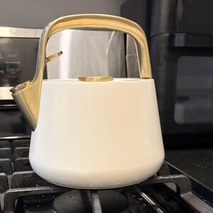 Luxurious Gold and White Teapot